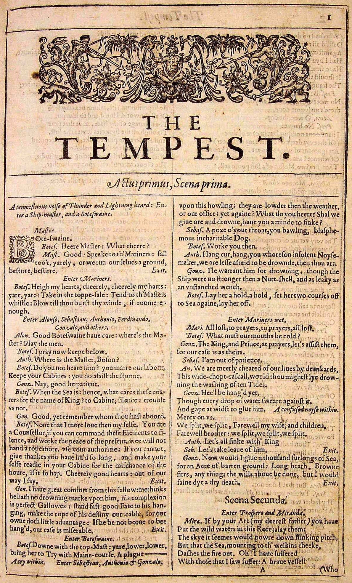 the tempest script